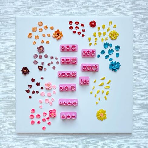 Viredelo Polymer Clay Cutters for Earrings Making - 13 Shapes for Earrings and Jewelry Making,Clay Cutters for Polymer Clay Jewelry,C-6 in Saudi Arabia