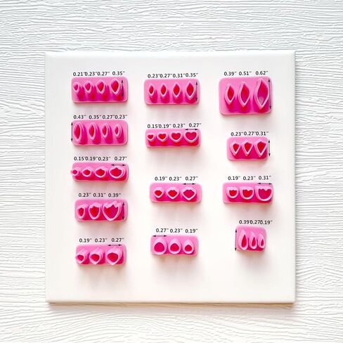 Viredelo Polymer Clay Cutters for Earrings Making - 13 Shapes for Earrings and Jewelry Making,Clay Cutters for Polymer Clay Jewelry,C-6 in Saudi Arabia