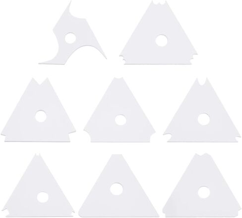 INFUNLY 8PCS Acrylic Foot Pottery Ribs Tools 3 Inch Clear Pottery Foot Shaper Trimming Tool Triangle Clay Sculpting Utensil Muti Angles Shapes Forming Tool for Carving Clay for DIY Ceramics in Kuwait