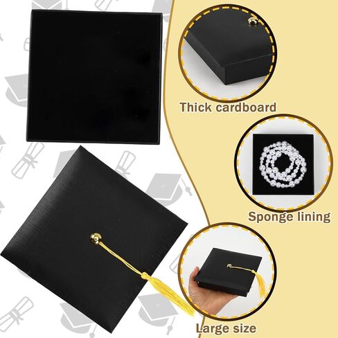 MOUNTCLIM 2026 Graduation Gift Card Box Set,Black Graduation Cap Gift Box Decorative Box with Card,Bag and Gold Tassel for Jewelry, Money, Candy, Graduation Party Favor in Saudi Arabia