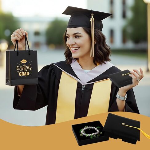 MOUNTCLIM 2026 Graduation Gift Card Box Set,Black Graduation Cap Gift Box Decorative Box with Card,Bag and Gold Tassel for Jewelry, Money, Candy, Graduation Party Favor in Saudi Arabia