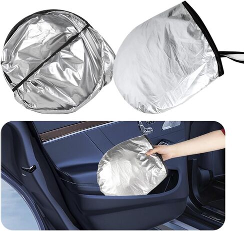 Car Sun Shade, Foldable 2-Fold Windshield Sun Shade, UV & Heat Blocking Sun Visor Protector, Fits Most Cars, SUVs & Sedans in Kuwait