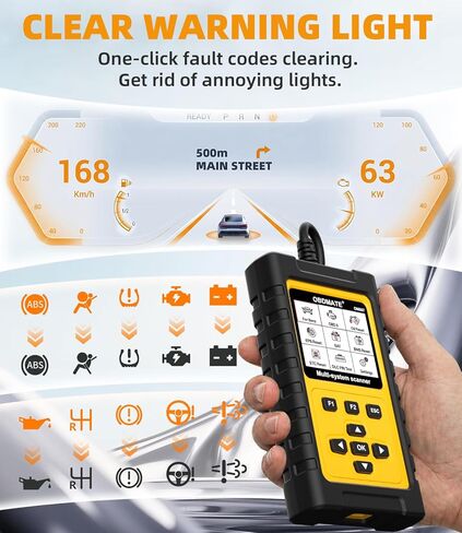 OBD2 Scanner for Mercedes Benz, OM807 Full System Diagnostic Tool with Resets (Oil/ETC/EPB/ABS/SAS/BAT Register...), Full OBDII Functions Read&Erase Fault Codes, Free Software Update in Saudi Arabia