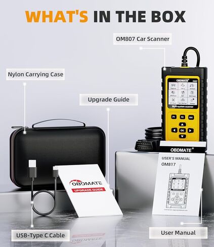 OBD2 Scanner for Mercedes Benz, OM807 Full System Diagnostic Tool with Resets (Oil/ETC/EPB/ABS/SAS/BAT Register...), Full OBDII Functions Read&Erase Fault Codes, Free Software Update in Saudi Arabia