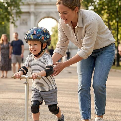 Toddler Helmet with Knee Pads and Elbow Pads Set for Kids Age 1-3, Adjustable Infant Baby Bike Helmet for Girls Boys for Balance Bike, Scooter, Bicycle in Saudi Arabia