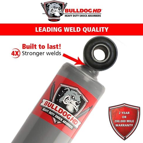Bulldog HD HD1215-0167 Heavy Duty Front Shock Absorber – Fits Select Kenworth T660, T680, T800, T880 / Peterbilt 348, 367, 384, 579, 587 – Replaces Gabriel 85119, Monroe 65541 in Saudi Arabia