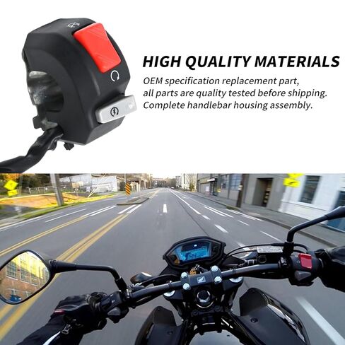 Saihisday 12V Motorcycle Handlebar Switch, 7/8″ Handle Bar On Off Push Button Switch, 22mm Handlebar Mount Headlight Fog Light Fit for Motorcycles, Electric Bike, ATVs, Scooters, Snowmobiles(Right) in Saudi Arabia