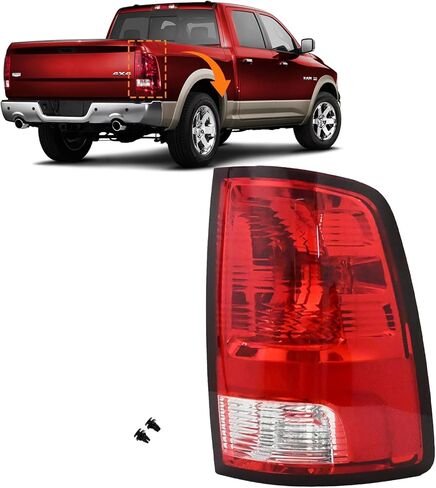 Left Driver Side Tail Light Assembly Compatible With 2009-2018 Dodge Ram 1500 2500 3500 and 2019–2024 Ram 1500 Classic Rear Lamp with Bulbs Replace OE# CH2818124 55277415AB 55277415AC in Saudi Arabia