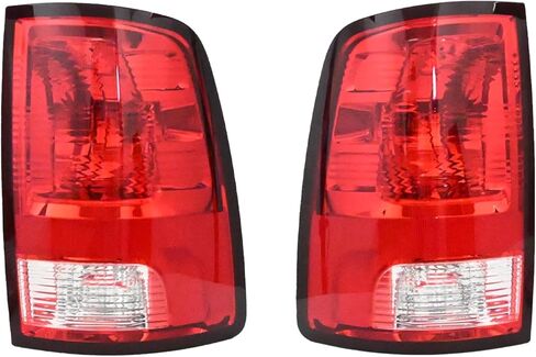 Left Driver Side Tail Light Assembly Compatible With 2009-2018 Dodge Ram 1500 2500 3500 and 2019–2024 Ram 1500 Classic Rear Lamp with Bulbs Replace OE# CH2818124 55277415AB 55277415AC in Saudi Arabia