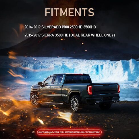 Animated Starting Sequence LED Tail Light Assembly, Compatible for 2014-2018 Chevy Silverado 1500 2500HD 3500HD, 2016-2018 GMC Sierra 3500HD, Taillight Brake Lamp (Full Housing with Integrated Bulbs) in Saudi Arabia