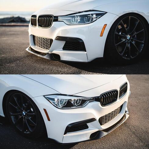 5PCS MAD Style Front Bumper Lip Fog Light Trim Eyebrow for BMW F30 F31 3 Series M Sport 2012-2018 Add on Spoiler ABS Plastic (Glossy Black) in Saudi Arabia