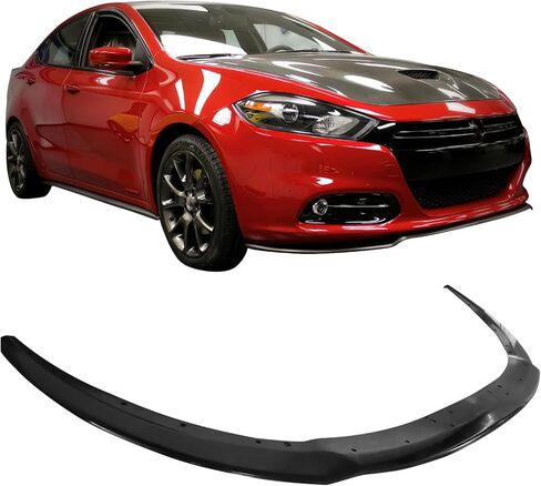 حافة ممتصة للصدمات الأمامية من IKON MOTORSPORTS، متوافقة مع دودج دارت 2013-2016، نمط GTS غير مطلي باللون الأسود من البولي يوريثان من البولي يوريثين، حاجز حماية للذقن in Kuwait