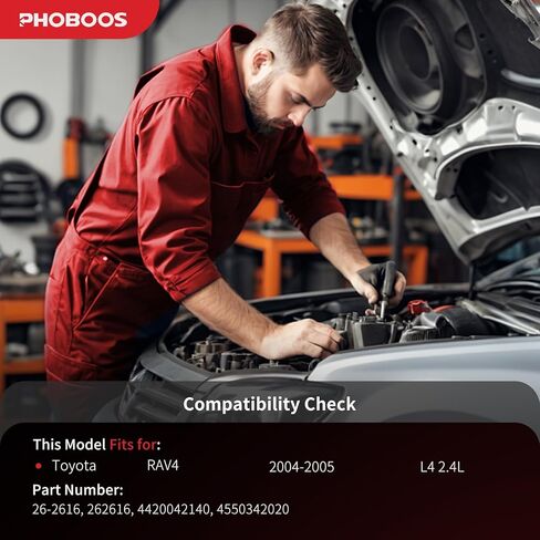 مجموعة رف وترس التوجيه الهيدروليكي من PHOBOOS متوافقة مع Toyota RAV4 2004-2005 L4 2.4L، وحدة جديدة، مقاومة التسرب، ملاءمة مباشرة، المرجع. 26-2616, 262616 in Kuwait