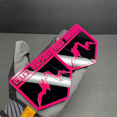 2X Big Bend Custom Emblem Badge Logo for Ford Bronco Glossy Black/HOT Pink Sport Offroad 4x4 SUV Truck Car-Safe Adhesive Easy Install in Kuwait