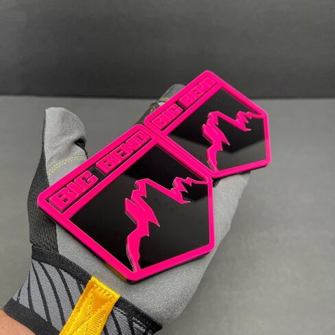 2X Big Bend Custom Emblem Badge Logo for Ford Bronco Glossy Black/HOT Pink Sport Offroad 4x4 SUV Truck Car-Safe Adhesive Easy Install in Kuwait