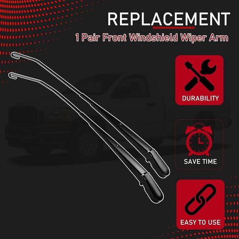 1 Pair Front Windshield Wiper Arm Compatible with 2005-2008 Dodge Ram 1500 2005-2009 Ram 2500 2005-2010 Ram 3500 2008-2010 Ram 4500 5500 Replaces 42896 55077132AC 42897 55077133AC in Kuwait