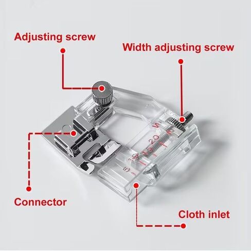 Adjustable Bias Binder Foot Sewing Machine Foot Binding Foot for Fabric Tape Edge Binding Tool Snap On Sewing Attachment for DIY Sewing Craft Home Use 5 to 20mm in Kuwait