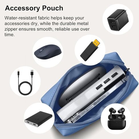 13-13.3-14 Inch Laptop Sleeve Case with Stand Feature Cover PU Leather Slim Bag for MacBook Pro 14" M5/M4/M3/M2/M1 & Pro/Max, MacBook Pro 13" M2/M1, MacBook Air 13" M5/M4/M3/M2/M1 (Blue) in Saudi Arabia