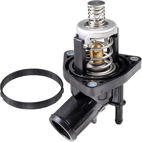 Professional Engine Thermostat Assembly Compatible with Chevrolet Silverado 1500, GMC Sierra, Tahoe, Yukon 2014-2020 - Fits 4.3L 5.3L 6.2L - Replaces 12666569 12650536 in Saudi Arabia