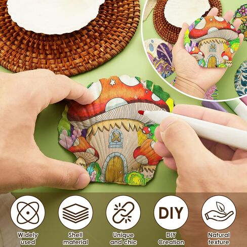 60PCS Large Scallop Shells for Crafts 4-4.3 inch Clam Shells for Decoupage Beach Natural White Seashells Bulk from Sea Beach for DIY Crafts Decorating Painting Crafting Home Wedding Decor in Saudi Arabia