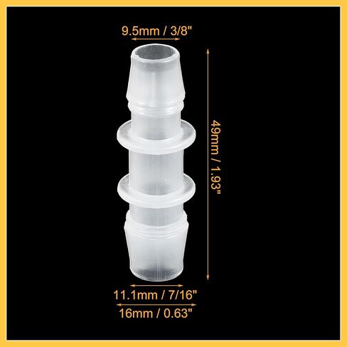 4 Pcs 7/16" to 3/8" I Shaped Hose Barb I Barbed Tube Pipe Fitting PP Translucent for Car Auto Replacement Parts in Kuwait