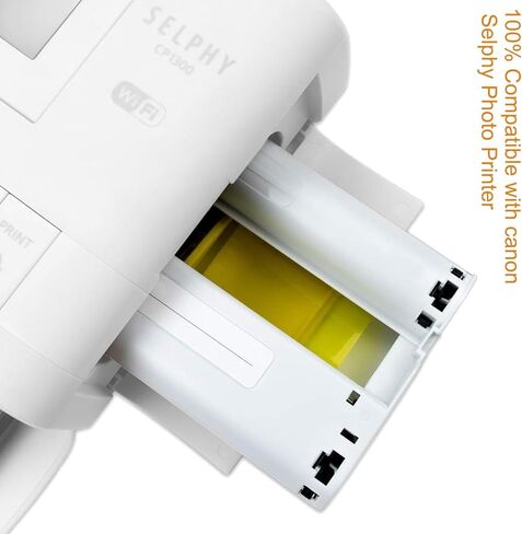 KP-108IN Color Ink and Paper Set Compatible for Canon SELPHY CP1300 CP1500 CP1200 Wireless Compact Photo Printer (4 x 6 inch 108 Ink Paper Sheets + 3 Color Ink Cartridges) in Kuwait