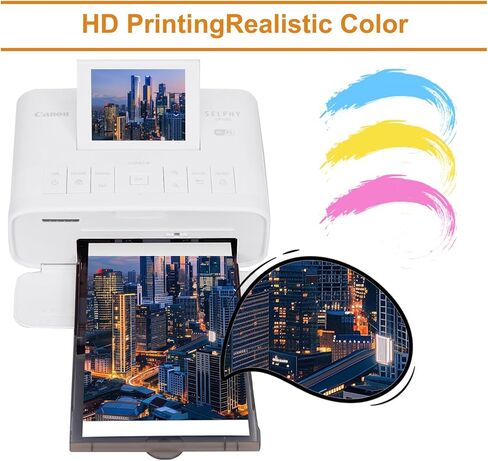 KP-108IN Color Ink and Paper Set Compatible for Canon SELPHY CP1300 CP1500 CP1200 Wireless Compact Photo Printer (4 x 6 inch 108 Ink Paper Sheets + 3 Color Ink Cartridges) in Kuwait