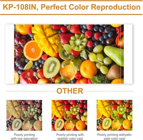 KP-108IN Color Ink and Paper Set Compatible for Canon SELPHY CP1300 CP1500 CP1200 Wireless Compact Photo Printer (4 x 6 inch 108 Ink Paper Sheets + 3 Color Ink Cartridges) in Kuwait