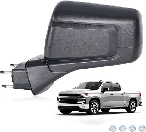 Side Mirror 2022 Compatible with 2019-2025 Chevy Silverado 1500 RST with Turn Signal View Mirror Textured Black - GM1321680 84823222 (9 Pins & Right Passenger Side) in Saudi Arabia