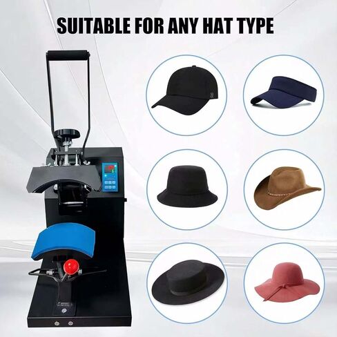 Hat Press Machine - Heat Press Machine for Caps, Dual Platens with Cap Stretcher, Precise Digital Temperature & Timer Control for Heat Transfer Vinyl and Sublimation in Kuwait