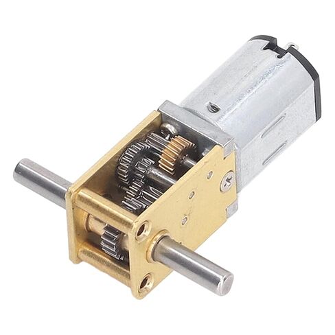 محرك تروس بعمود مزدوج 1218 N20 DC 3V، 30 دورة في الدقيقة ذاتي القفل قابل للعكس مع دعامة تثبيت، محرك تخفيض تروس عزم الدوران العالي، محرك كهربائي لعلبة التروس in Kuwait