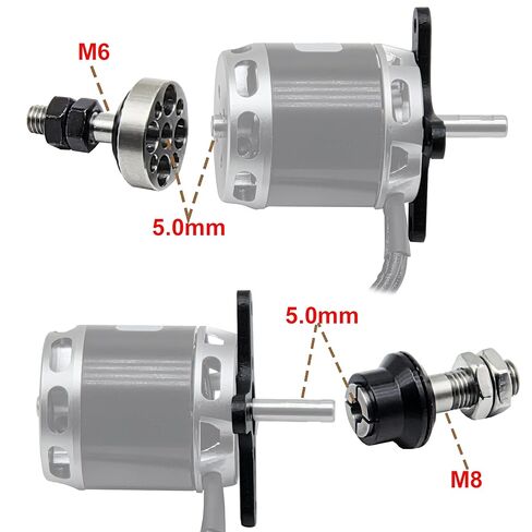 Propellert Adapter Hub Accessory,Propeller Seat 5.0mm Through Hole Prop Shaft Adapter Holder for RC Motor Prop AT28/35 Motor Shaft Adapter in Saudi Arabia