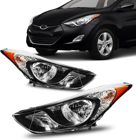 Torchbeam Projector Headlight Assembly Replacement OE Headlamp Compatible with 2014 2015 Chevy Silverado 1500 LTZ/High Country Amber Reflector Chrome Housing Driver and Passenger Side in Kuwait