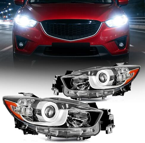 Torchbeam Projector Headlight Assembly Replacement OE Headlamp Compatible with 2014 2015 Chevy Silverado 1500 LTZ/High Country Amber Reflector Chrome Housing Driver and Passenger Side in Kuwait