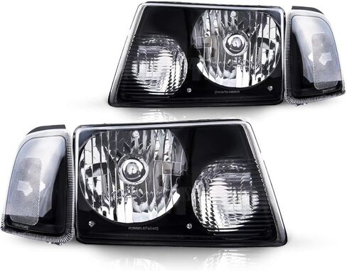 Torchbeam Projector Headlight Assembly Replacement OE Headlamp Compatible with 2014 2015 Chevy Silverado 1500 LTZ/High Country Amber Reflector Chrome Housing Driver and Passenger Side in Kuwait