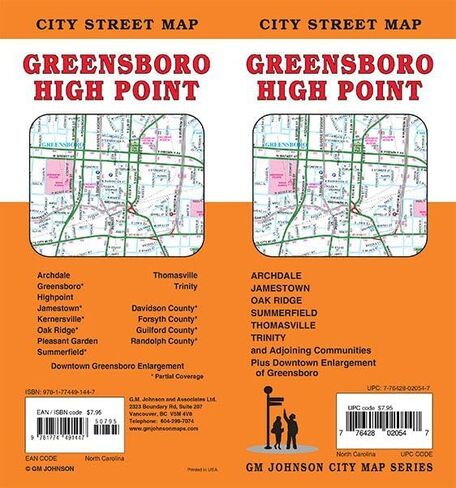 Greensboro / High Point, North Carolina Street Map in Saudi Arabia