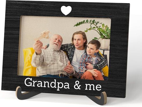 Grandma Photo Frame - There's This Boy Who Stole My Heart He Calls Me Mimi Wooden Tabletop Picture Frame with Stand - Birthday Mother's Day Gifts for Grandma from Grandson -A24 in Kuwait