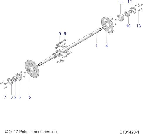 Rear Axle Drive Sprocket for Ranger 150 EFI, 50P, 39T, Part 3222267, 1 Piece in Saudi Arabia