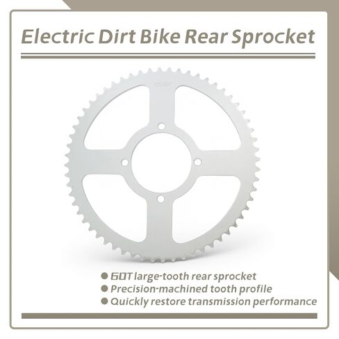 Electric Dirt Bike Sprocket 420 60T Replacement for Tuttio Soleil01 Ebike Rear Sprockets Chain Wheel for Tutti Soleil01 in Kuwait