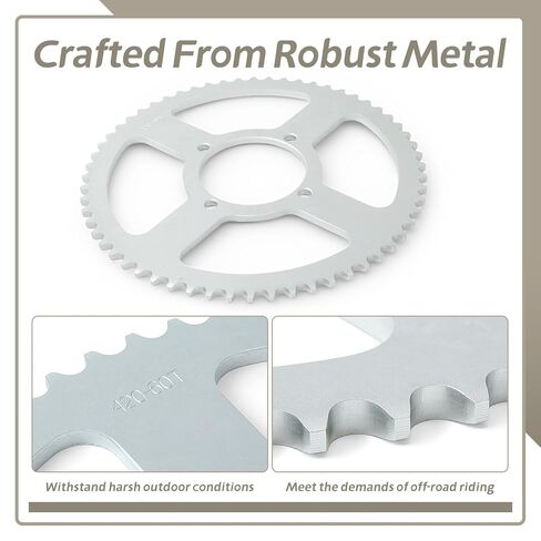 Electric Dirt Bike Sprocket 420 60T Replacement for Tuttio Soleil01 Ebike Rear Sprockets Chain Wheel for Tutti Soleil01 in Kuwait