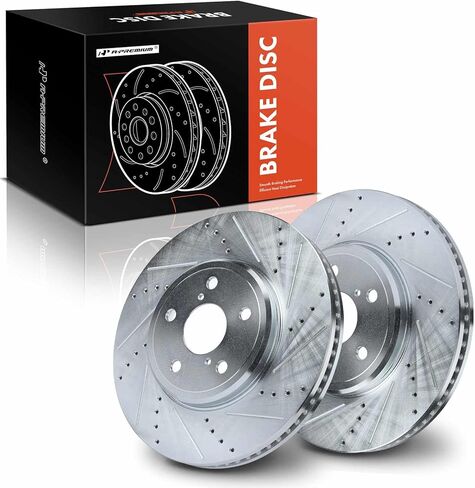 A-Premium 12.40 inch (315mm) Front Vented Disc Brake Rotors Compatible with Select Lexus Models - LS430 2001 2002 2003 2004 2005 2006, Base, 2-PC Set in Kuwait