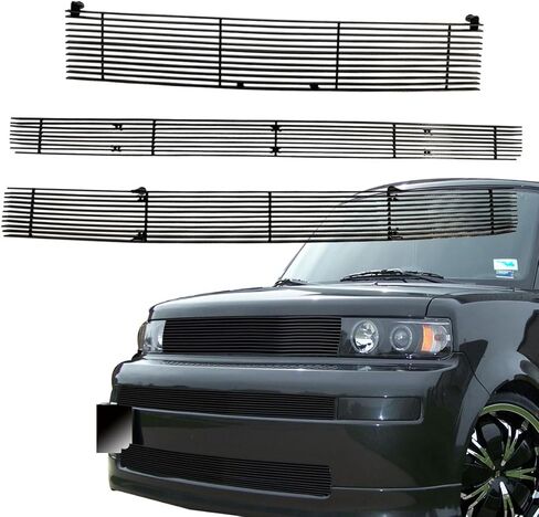 شبكة أمامية سوداء تناسب 2004-2006 Scion XB المصد العلوي السفلي الرئيسي شبكة شواء 2005 قطع غيار من الألومنيوم in Kuwait