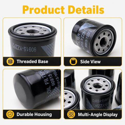 (6pcs) 90915-YZZF2 90915-YZZN1 Engine Oil Filters with Drain Plug Washers Compatible with Toyota Corolla 1993-21, Camry 1992-01, Prius 2001-09, Yaris 2006-19, Matrix 2003-08, 90915-10009 90915-YZZE1 in Saudi Arabia