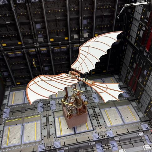 Da Vinci Flapping Wing Model 3D DIY Gear-Driven Model Kit, Using A Classical Mechanical Winding Structure Instead of Batteries, Collectible Display Creative Gift (243PCS) in Saudi Arabia