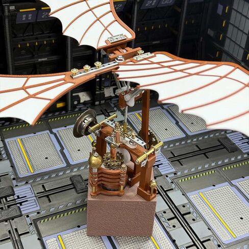 Da Vinci Flapping Wing Model 3D DIY Gear-Driven Model Kit, Using A Classical Mechanical Winding Structure Instead of Batteries, Collectible Display Creative Gift (243PCS) in Saudi Arabia