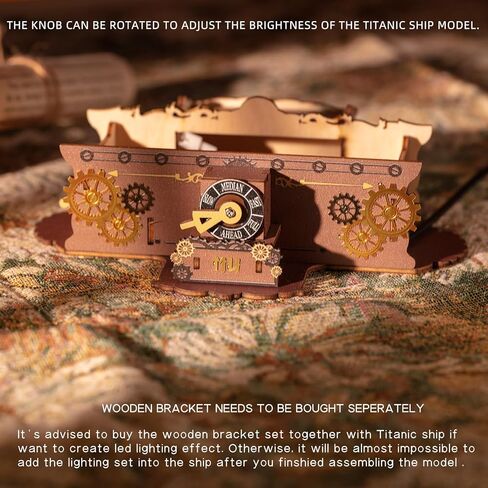 MU 3D Metal Puzzle for Adult Titanic Ship Model Building with LED Lighting, RMS Titanic Ocean Liner Metal Puzzle Model Kits Toys, Watercraft Home Desk Decor, 581pcs in Saudi Arabia