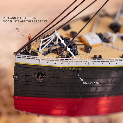 MU 3D Metal Puzzle for Adult Titanic Ship Model Building with LED Lighting, RMS Titanic Ocean Liner Metal Puzzle Model Kits Toys, Watercraft Home Desk Decor, 581pcs in Saudi Arabia