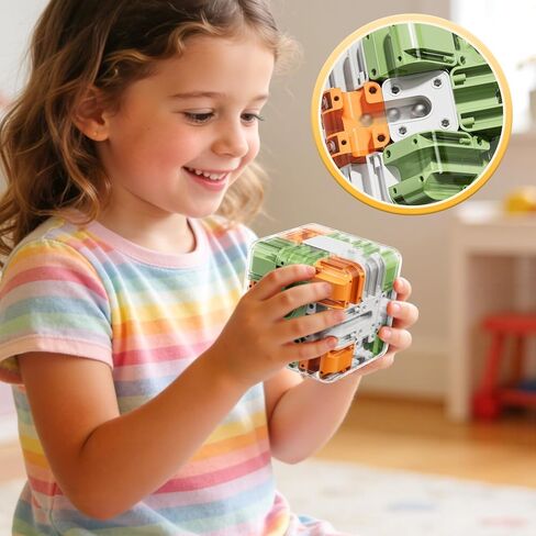 JUKUDAHU 3D Cube Puzzle Toys for Kids 3-5 5-8 8-12 with Ball, Educational Brain Teaser Color Matched Game, Family Board Game Fidget Toys Birthday Gift for Boys Girls 3 4 5 6 7 8 9 10+ Years Old Teens in Kuwait