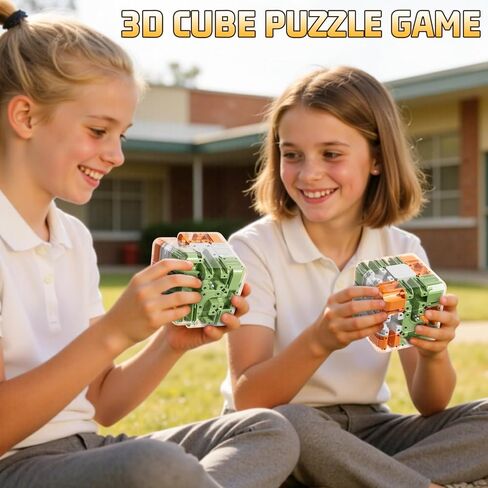 JUKUDAHU 3D Cube Puzzle Toys for Kids 3-5 5-8 8-12 with Ball, Educational Brain Teaser Color Matched Game, Family Board Game Fidget Toys Birthday Gift for Boys Girls 3 4 5 6 7 8 9 10+ Years Old Teens in Kuwait