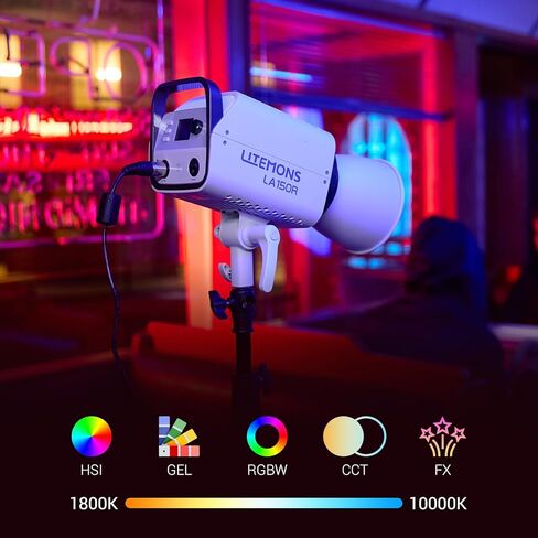 Godox SL150IIIBi 160W ثنائي اللون LED فيديو ضوئي، 2800~6500K CRI/TLCI 96+/97+ LED ضوء استوديو، APP/2.4 جيجا هرتز تحكم لاسلكي، وضع صامت، 9 تأثيرات FX، للتصوير الفوتوغرافي، وإضاءة المقابلة، وتصوير الفيديو in Kuwait